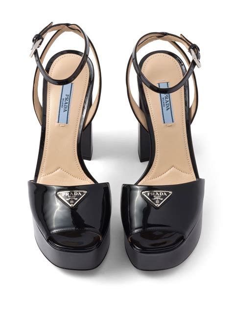 patent leather sandals prada